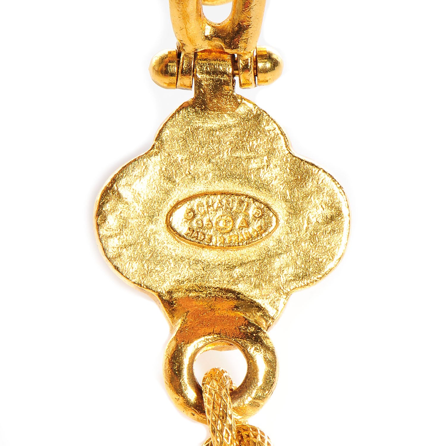 Chanel CC Pendant Chain Necklace Gold 4 of 4