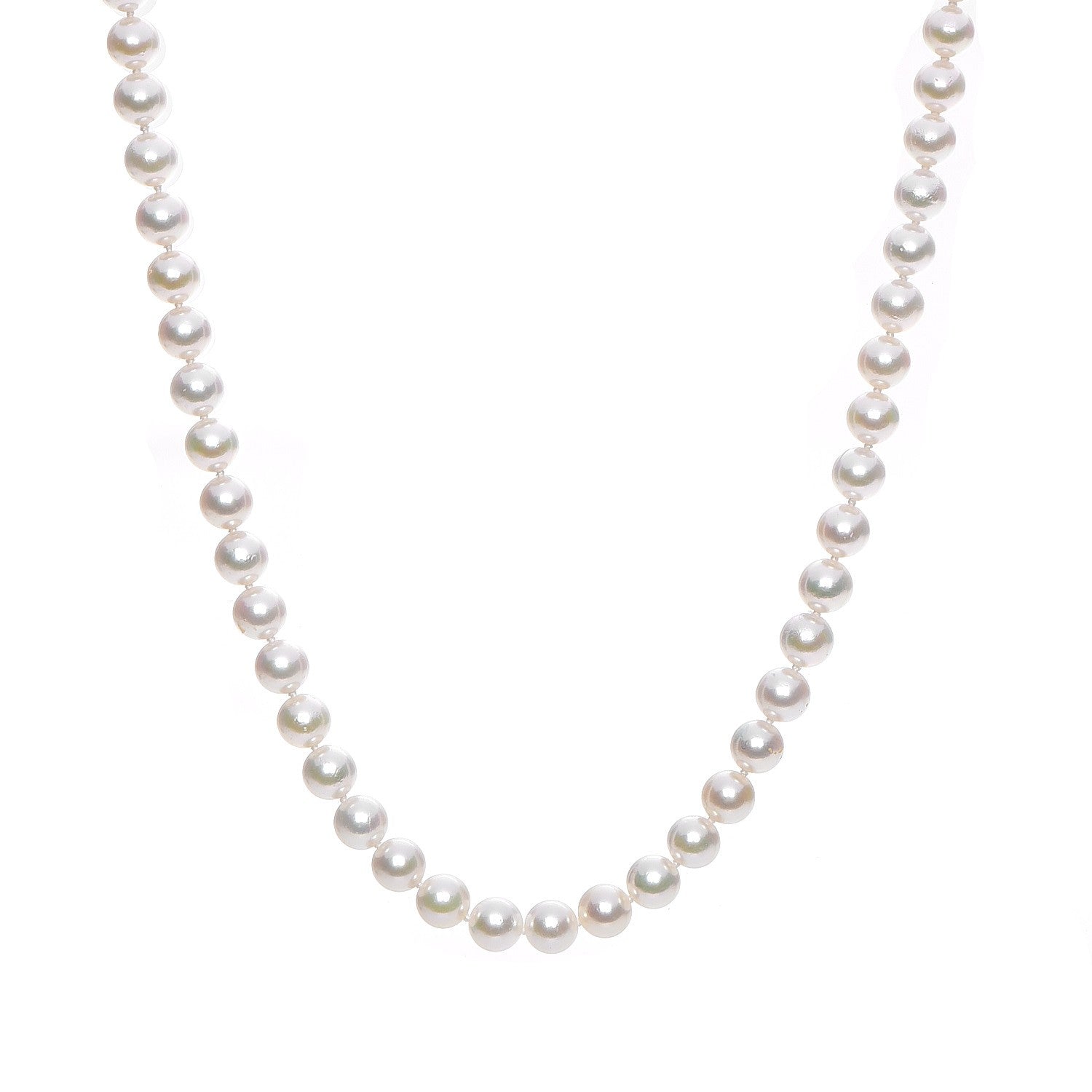 Mikimoto 18K White Gold Pearl 6mm Strand Akoya Necklace 16 6 of 10