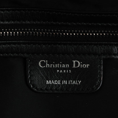 Christian Dior Coated Canvas Cannage Large Panarea Wood Tote Black 6 of 9