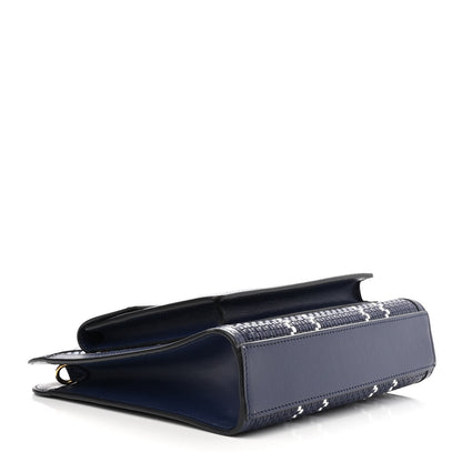 Burberry Calfskin Nylon Tartan Mini Pocket Bag Blue White Orange 4 of 10