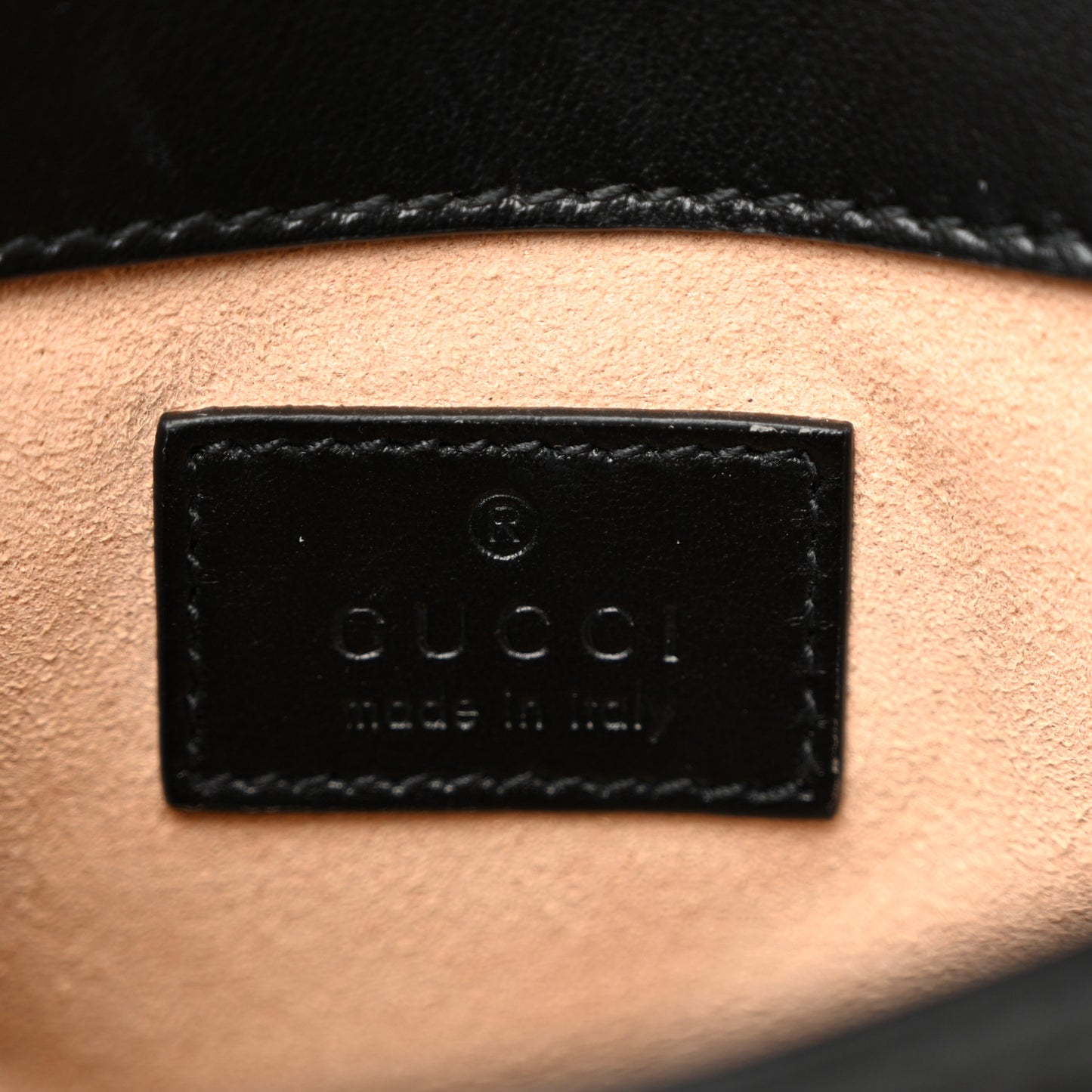 Calfskin Matelasse Monochrome GG Marmont Chain Belt Bag Black
