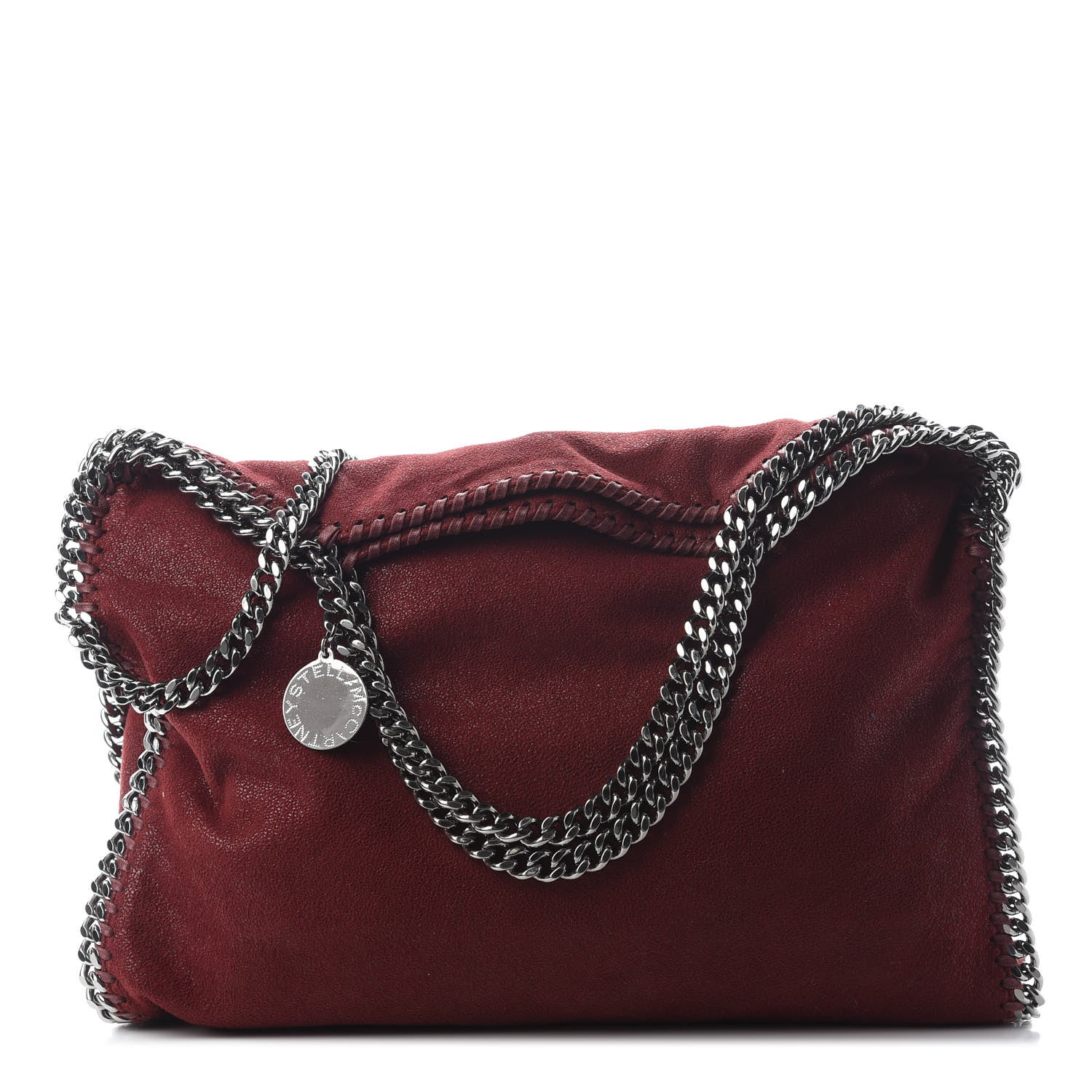 Stella McCartney Shaggy Deer Falabella Fold Over Tote Burgundy 1 of 7