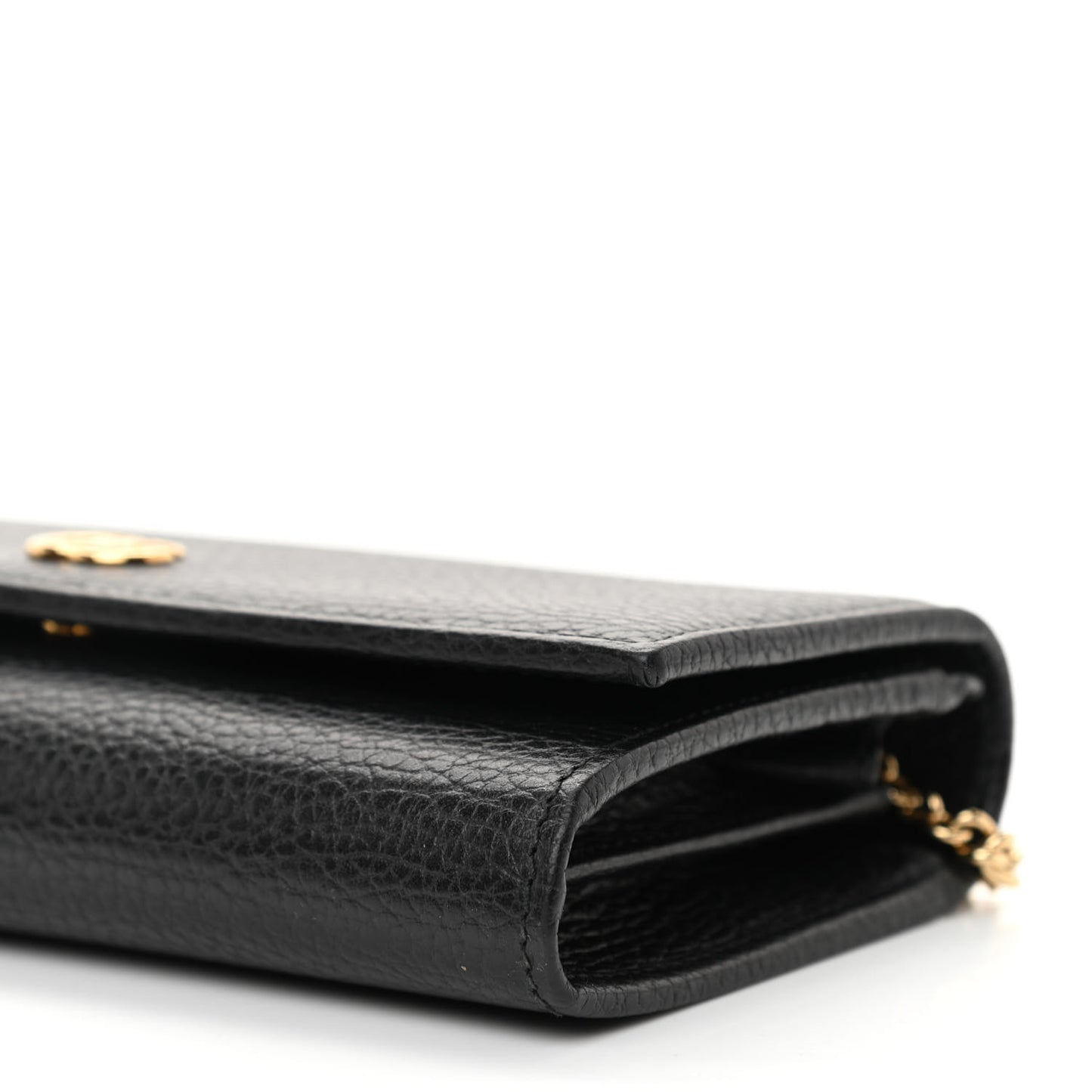 Calfskin Petite GG Marmont Wallet Chain Bag Black