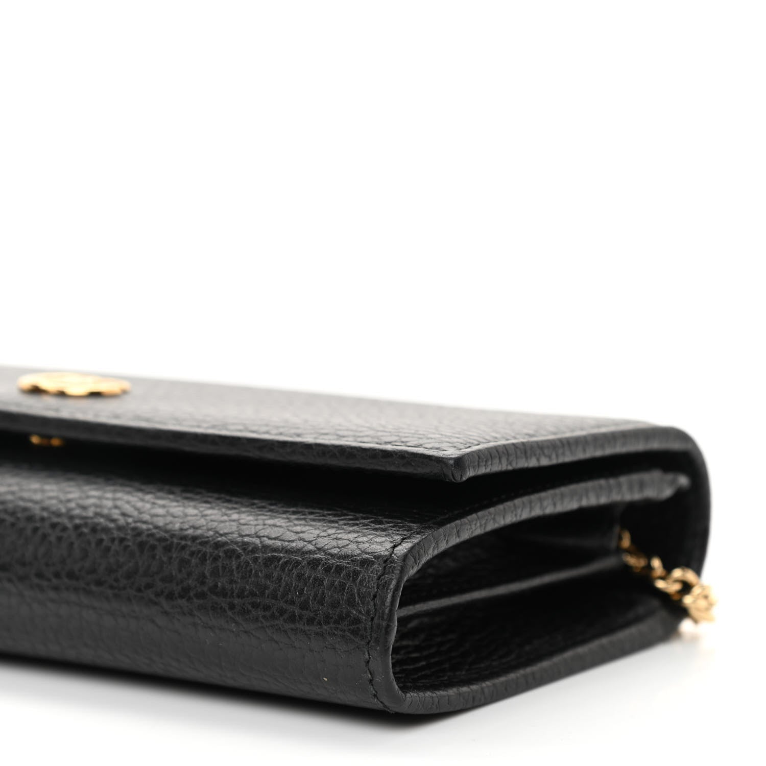 Gucci Calfskin Petite GG Marmont Wallet Chain Bag Black 9 of 9