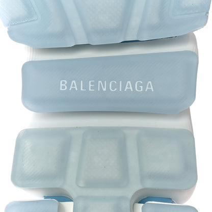Balenciaga Technical 3D Recycled Knit Bi-Color Womens Speed 2.0 Transparent Sole Sneakers 39 Blue White Transparent Blue 9 of 10