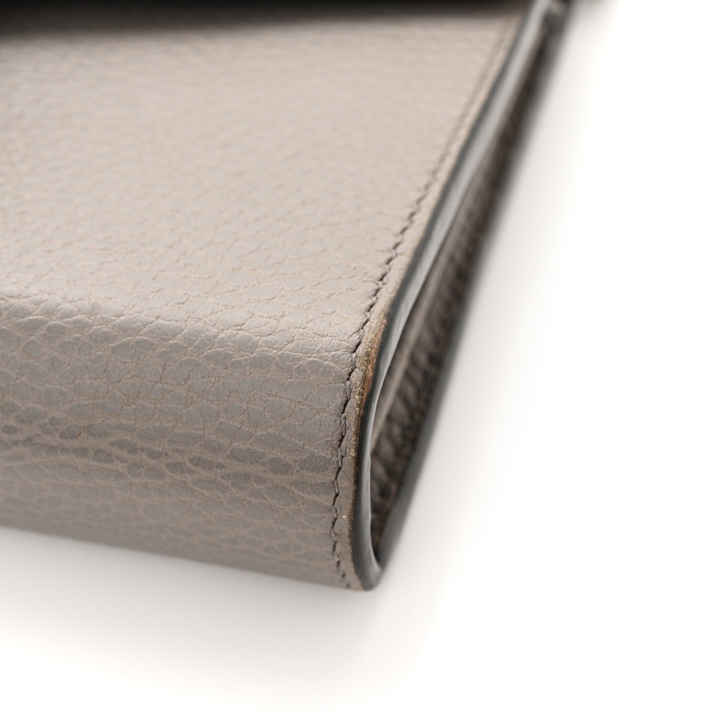 Dollar Calfskin Crystal Mini Dionysus Chain Wallet Dusty Grey Black Diamond