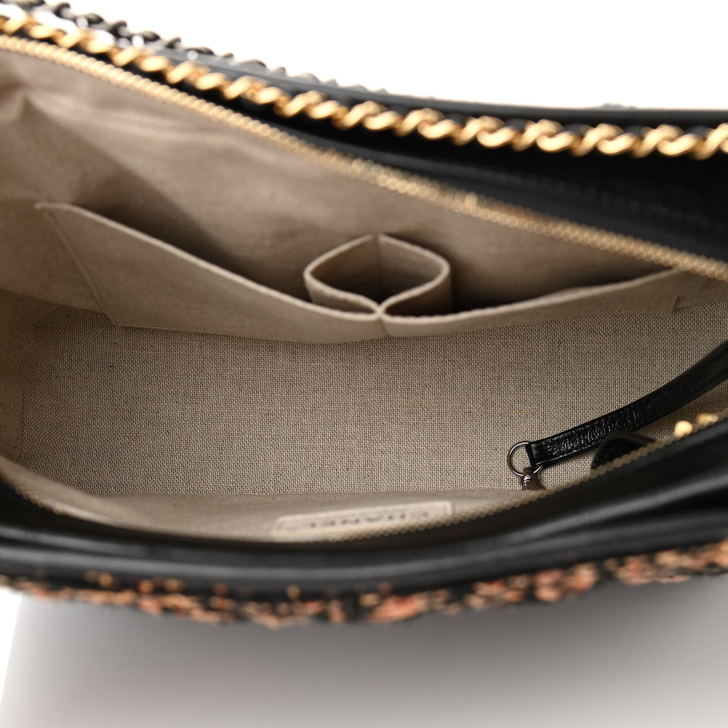 Tweed Calfskin Medium Gabrielle Hobo Black Brown