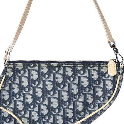 Christian Dior Monogram Mini Saddle Pochette Blue 11 of 13