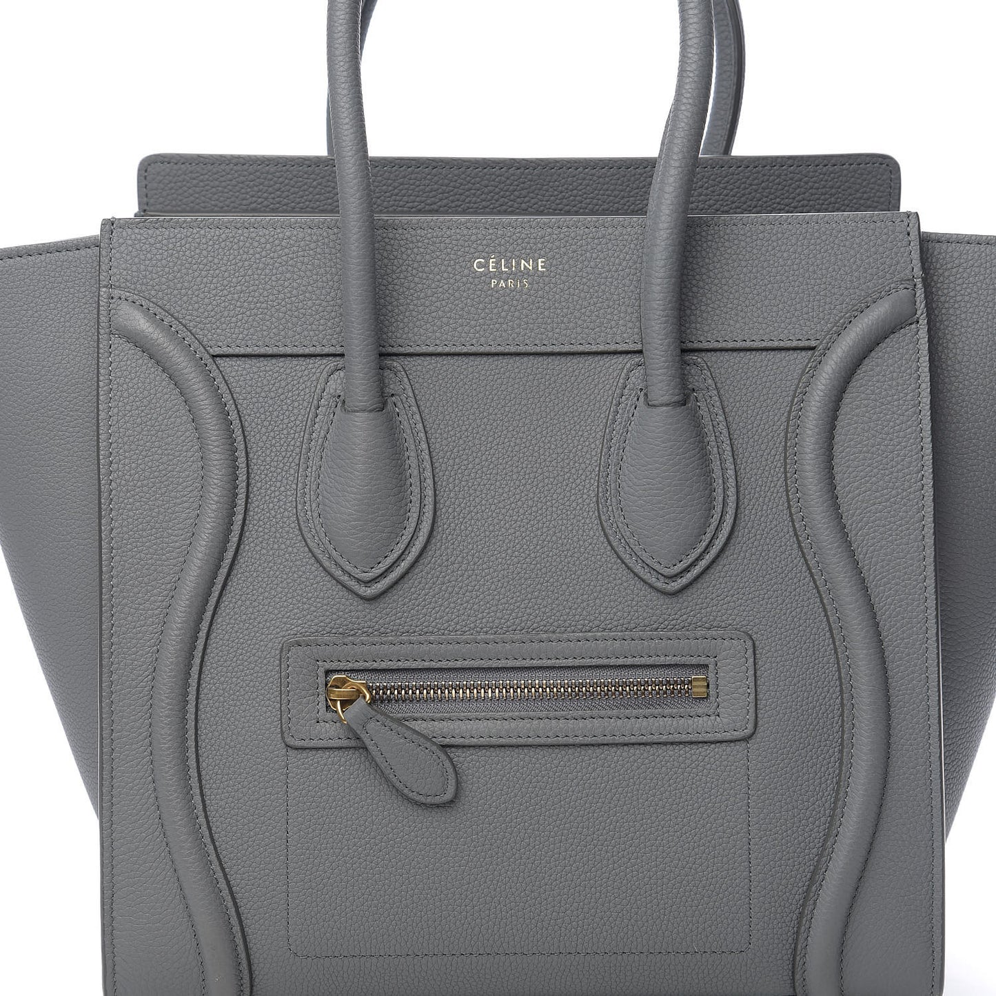 Baby Drummed Calfskin Micro Luggage Kohl