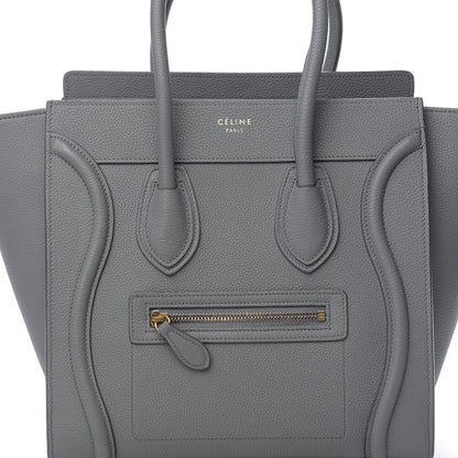 Celine Baby Drummed Calfskin Micro Luggage Kohl 8 of 8