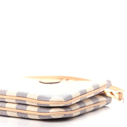 Louis Vuitton Damier Azur Double Zip Pochette 9 of 10