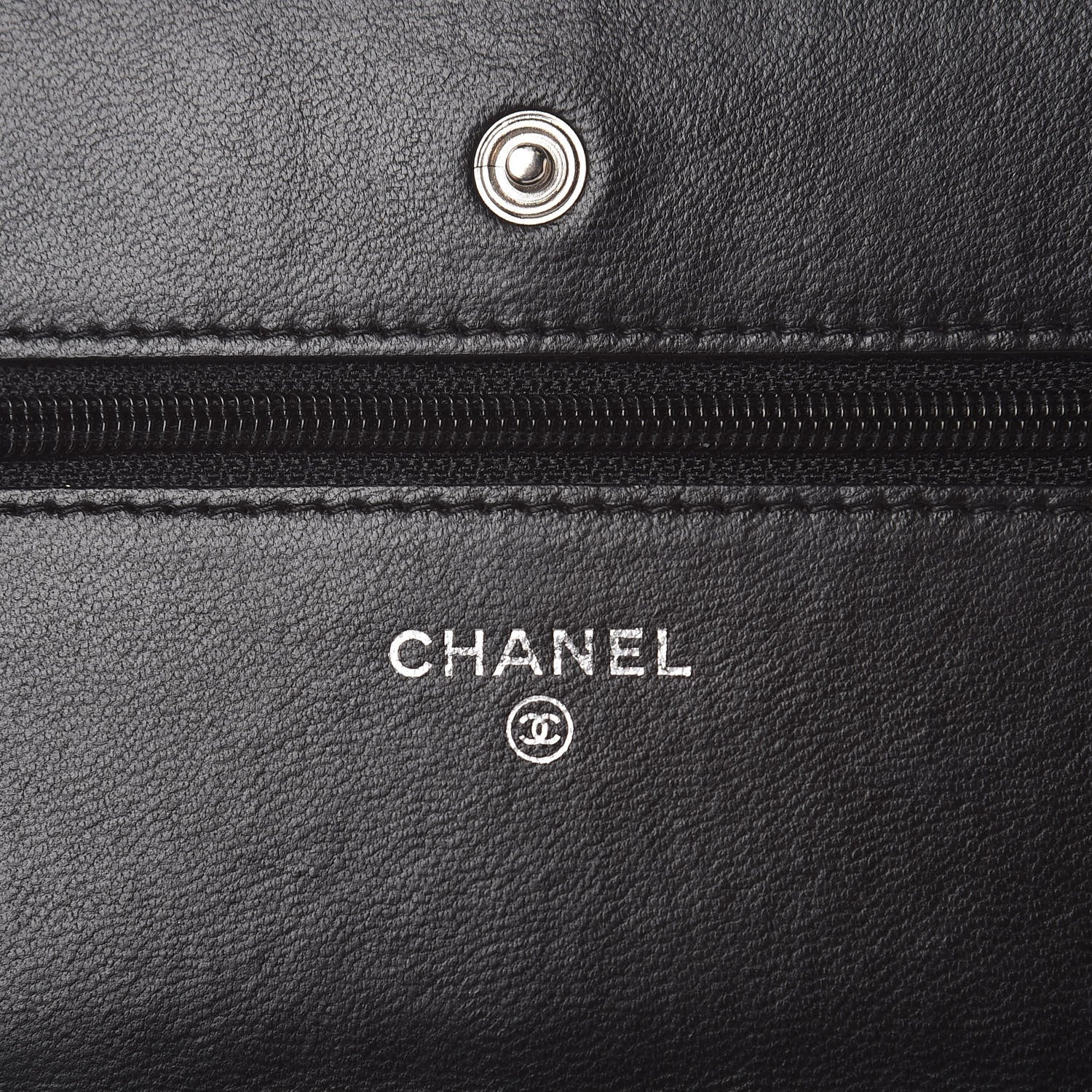 Chanel Lambskin Quilted Wallet On Chain WOC Black 6 of 11