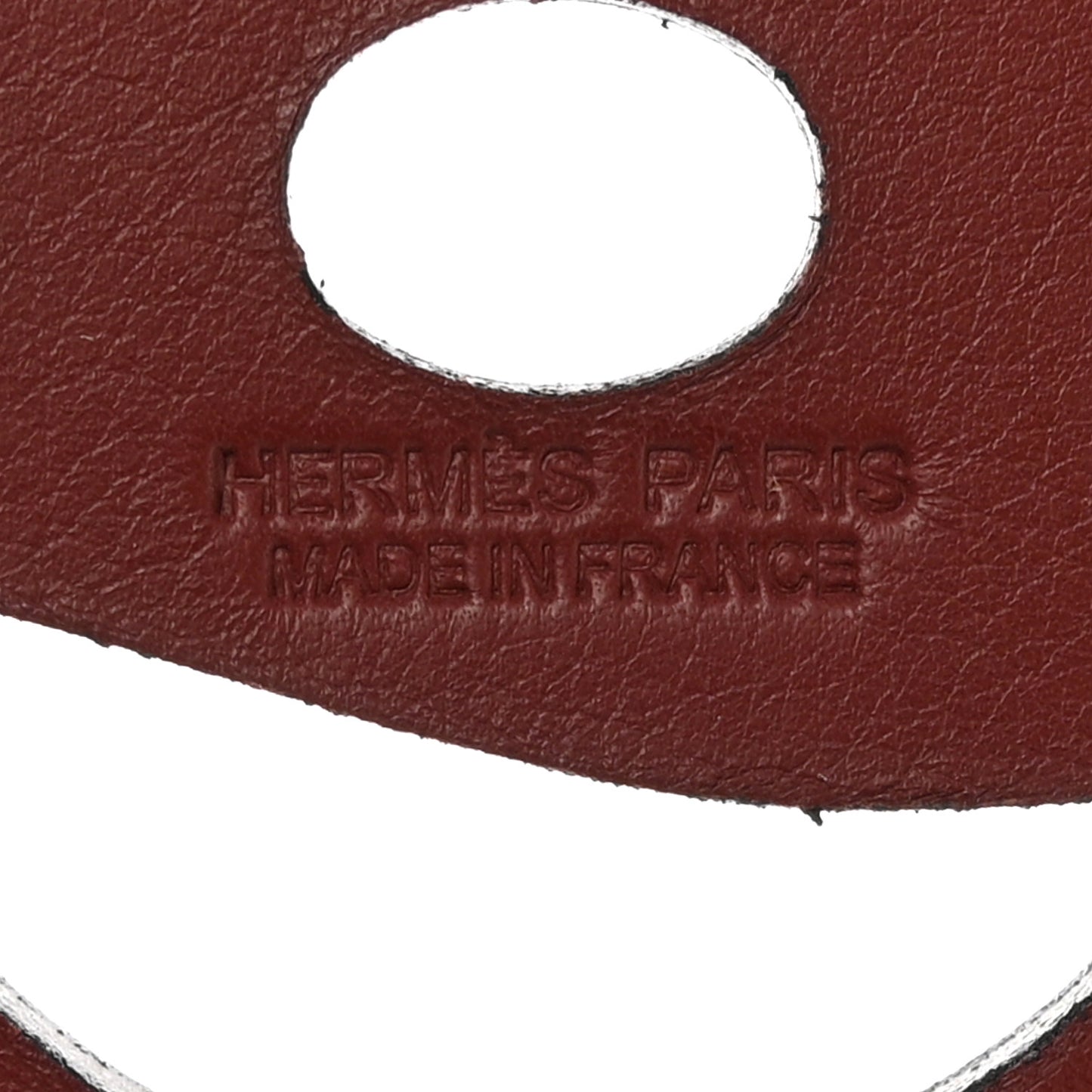 Barenia Paddock Cheval Horse Bag Charm Rouge H