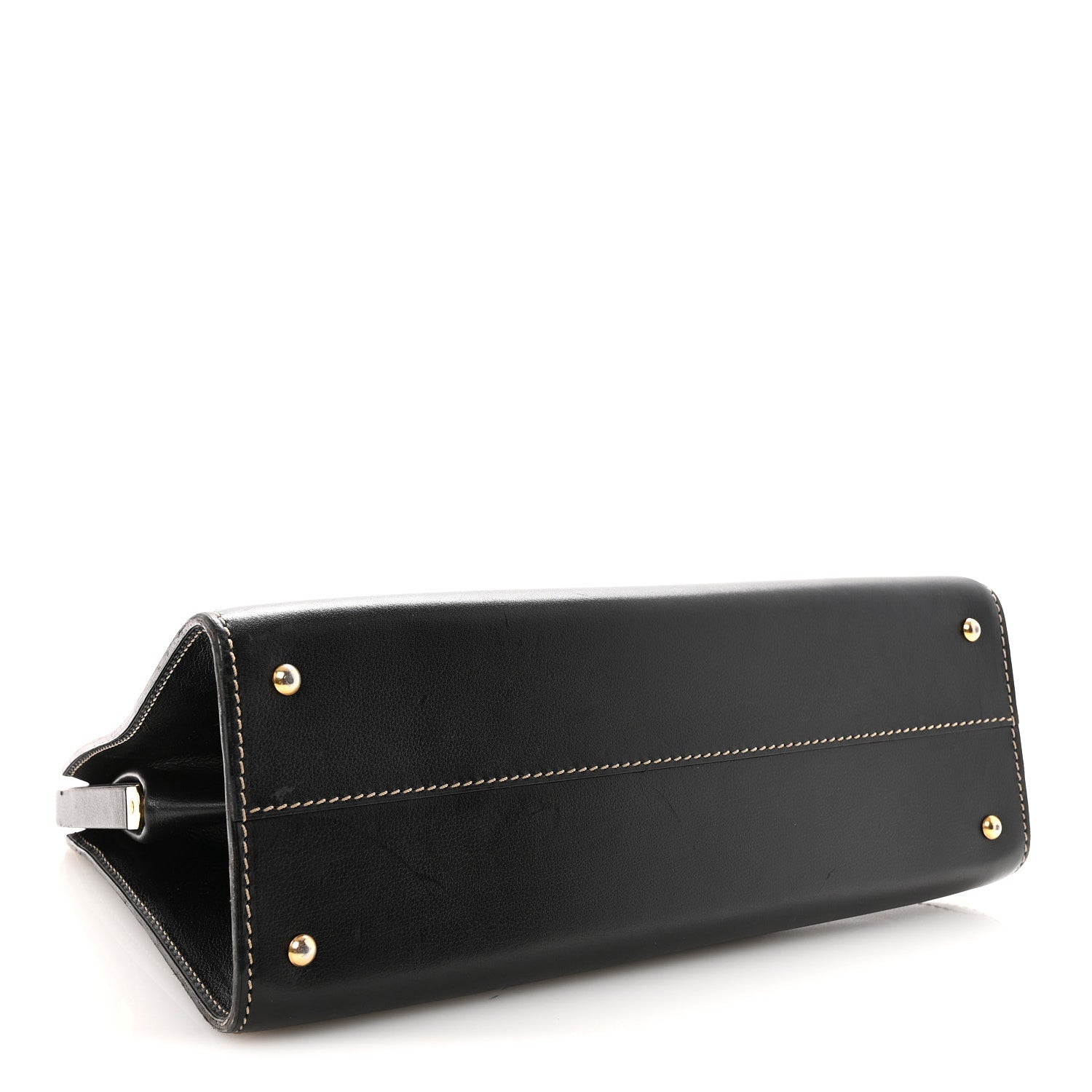 Delvaux Calfskin Evasion Top Handle Frame Bag Black 4 of 9
