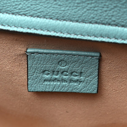 Gucci Wonka Grain Calfskin Mini Diana Tote Bag Dusty Azure Orange Fluo 6 of 12