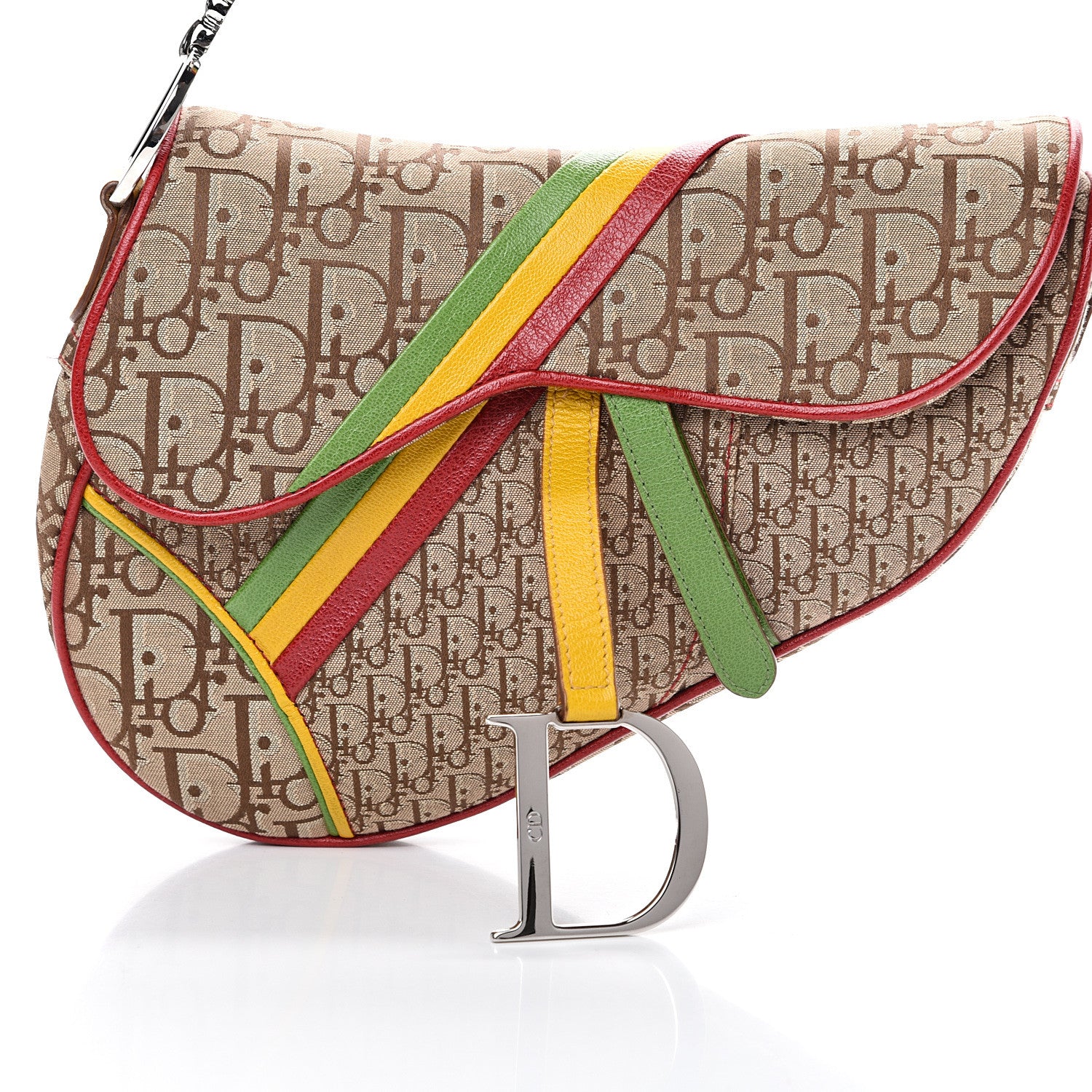 Christian Dior Monogram Rasta Saddle Bag Beige 7 of 10