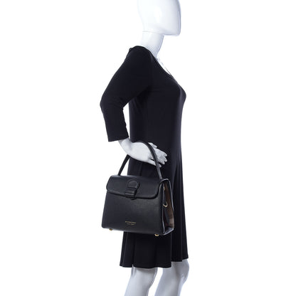 Burberry Derby Calfskin House Check Small Camberley Black 3 of 9