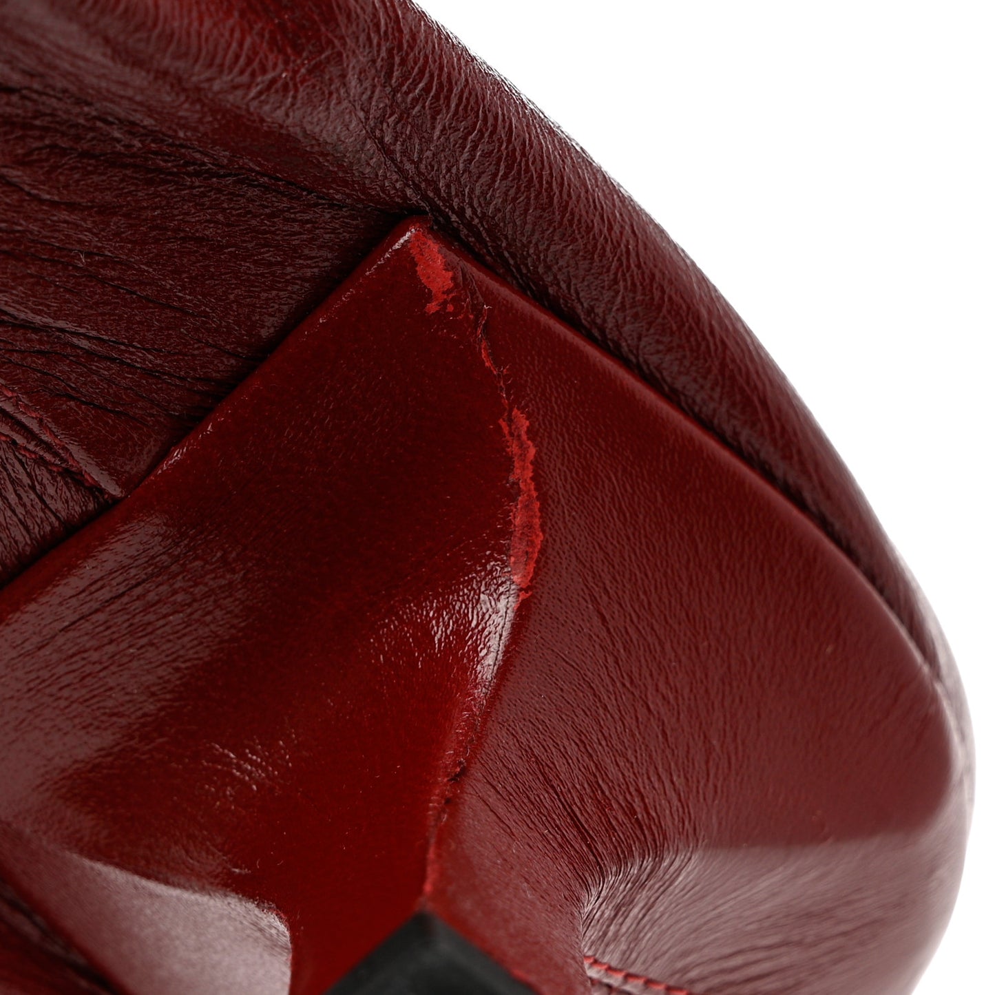 Crushed Nappa Madame Pumps 39.5 Burgundy