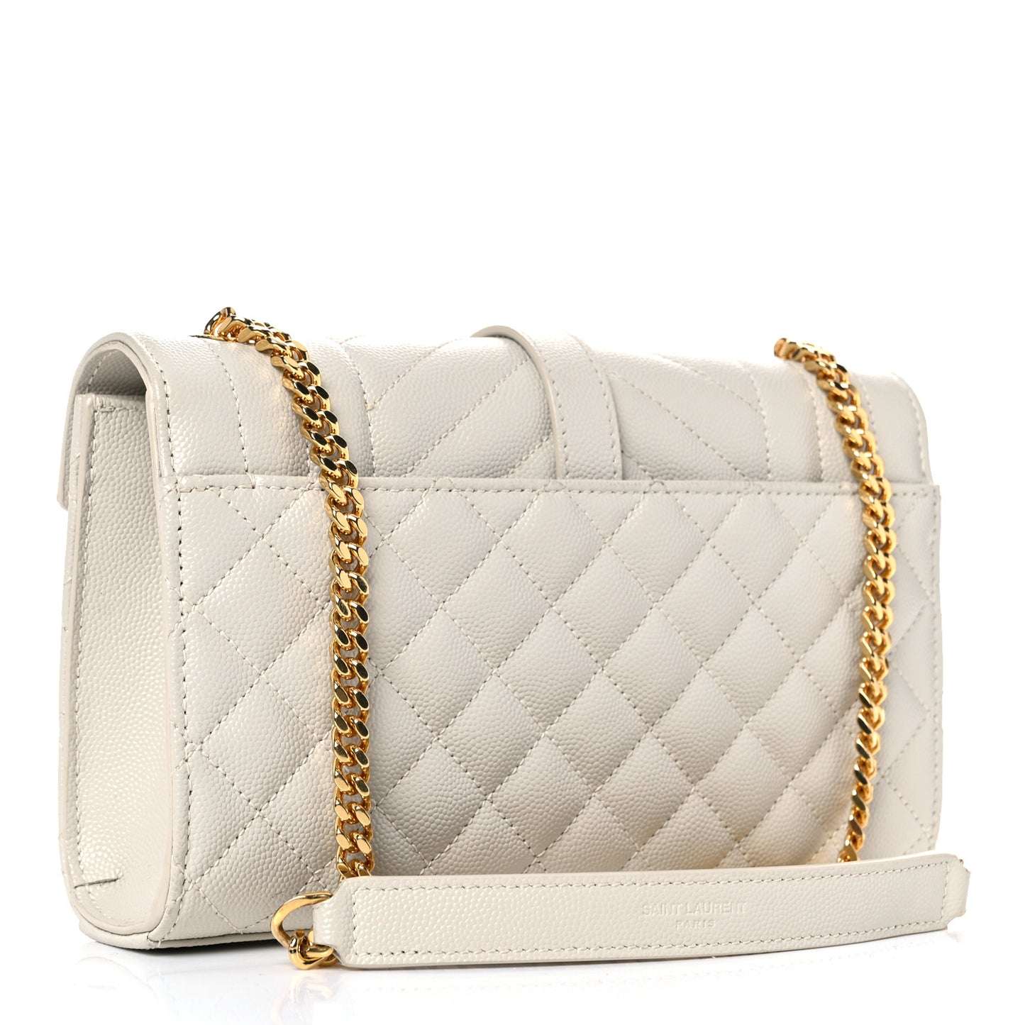Grain De Poudre Textured Mixed Matelasse Triquilt Small Monogram Satchel Crema Soft