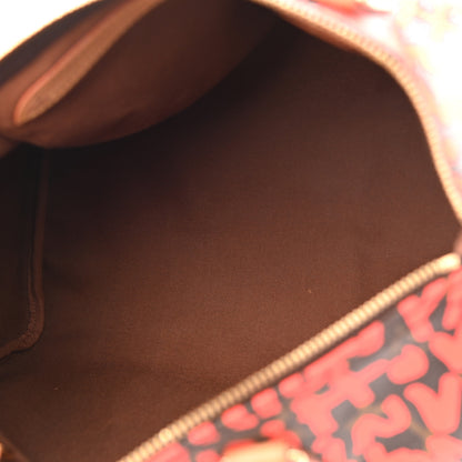 Louis Vuitton Monogram Graffiti Speedy 30 Orange 4 of 11