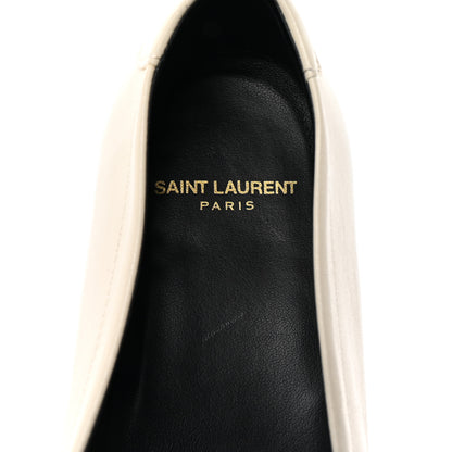 Saint Laurent Smooth Calfskin Mens Penny Loafers 42.5 Pearl 8 of 10