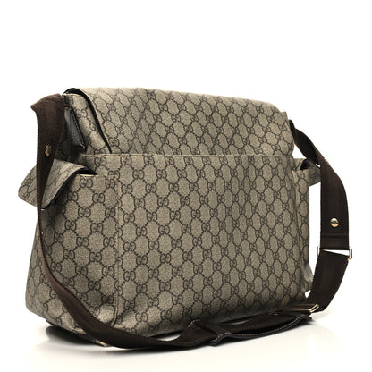 Gucci GG Plus Monogram Messenger Diaper Bag Dark Brown 4 of 13