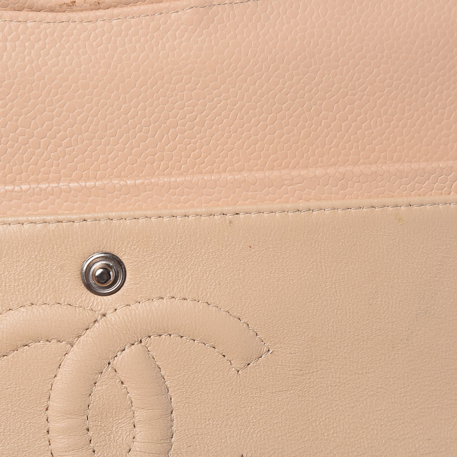 Chanel Caviar Quilted Medium Double Flap Beige 8 of 11