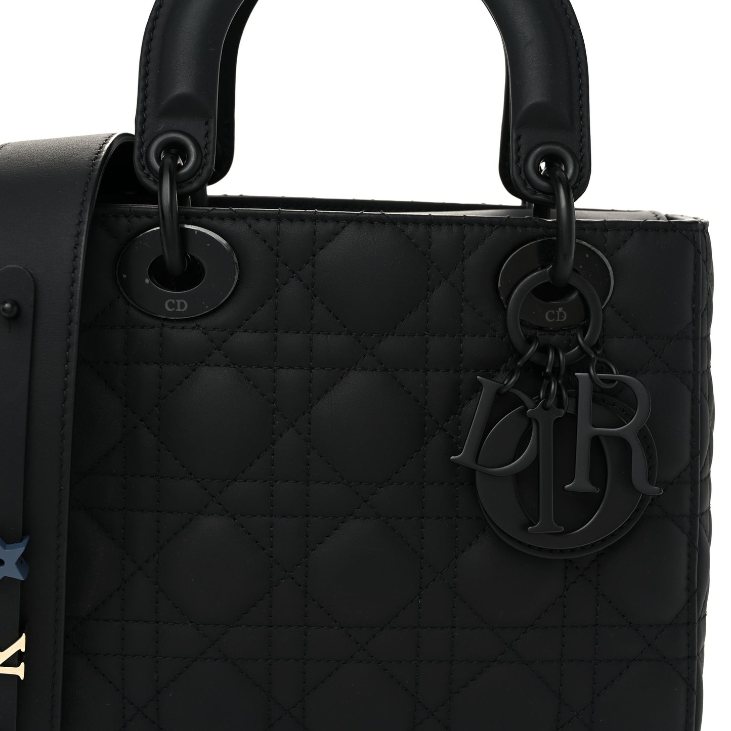 Ultra Matte Calfskin Cannage Small My ABCDior Lady Dior Black