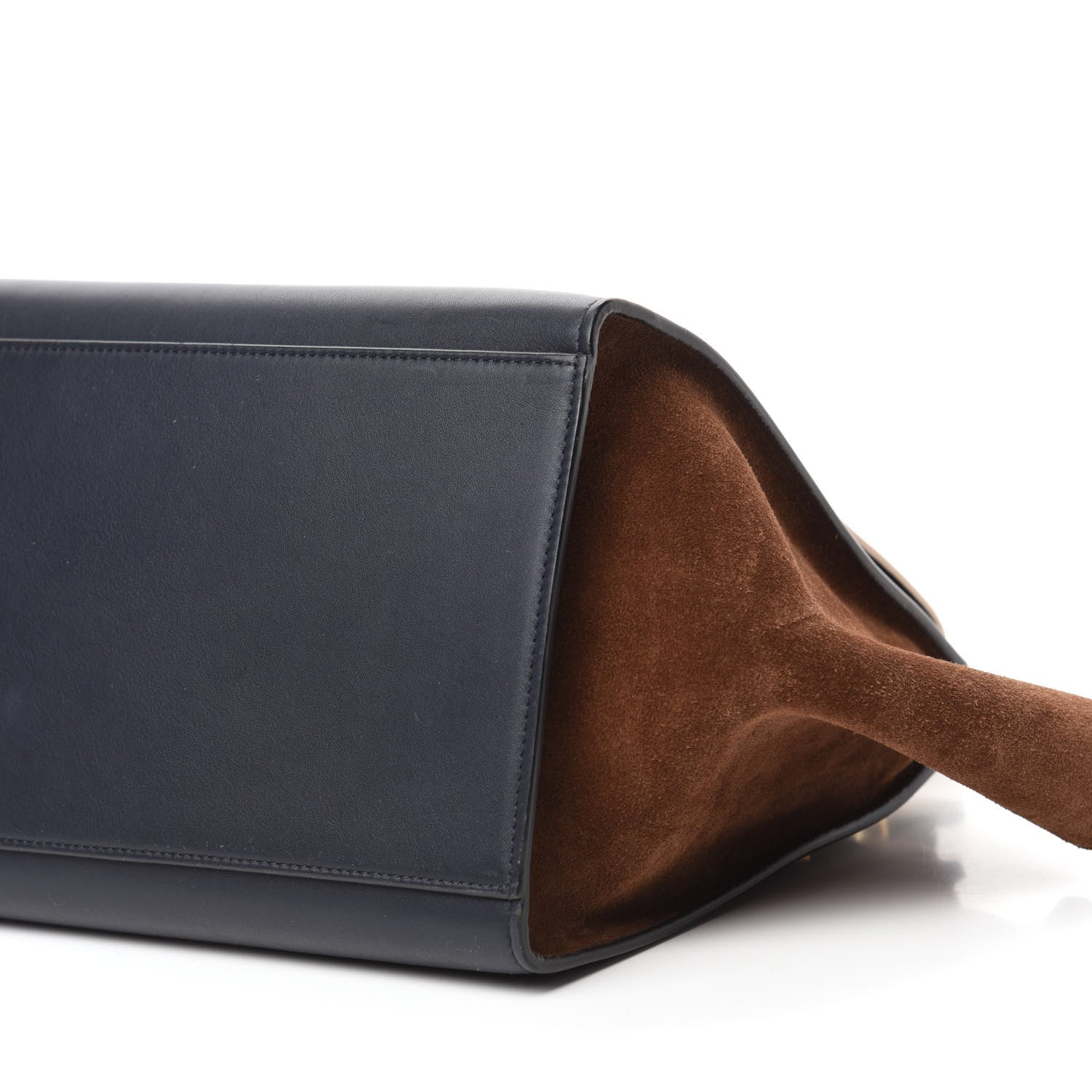 Celine Cobra Calfskin Suede Small Tri-Color Trapeze Natural 7 of 9