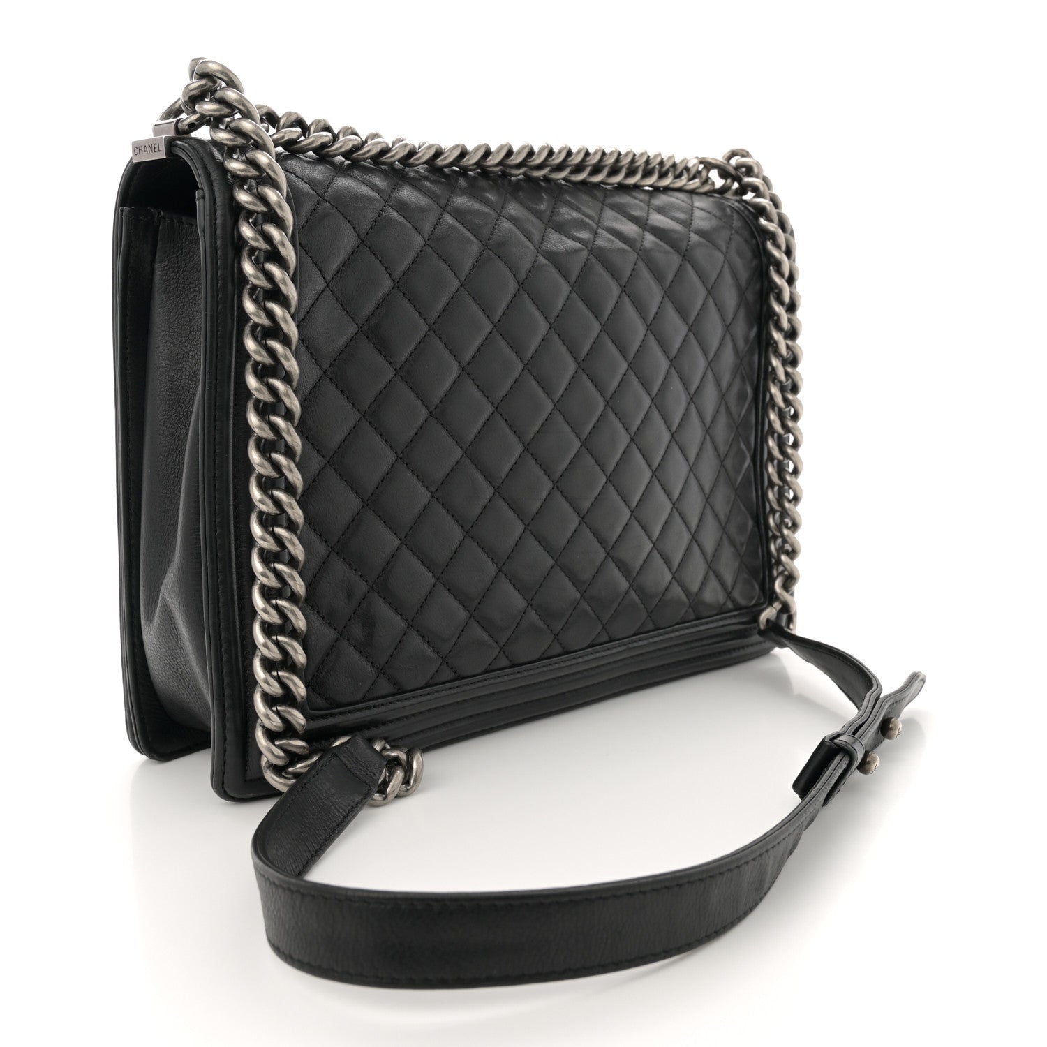 Chanel Calfskin Quilted Large Boy Flap Black 3 of 13