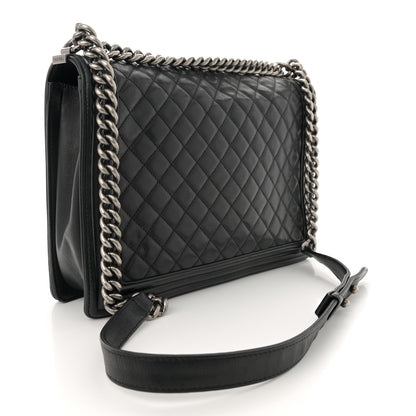 Chanel Calfskin Quilted Large Boy Flap Black 3 of 13