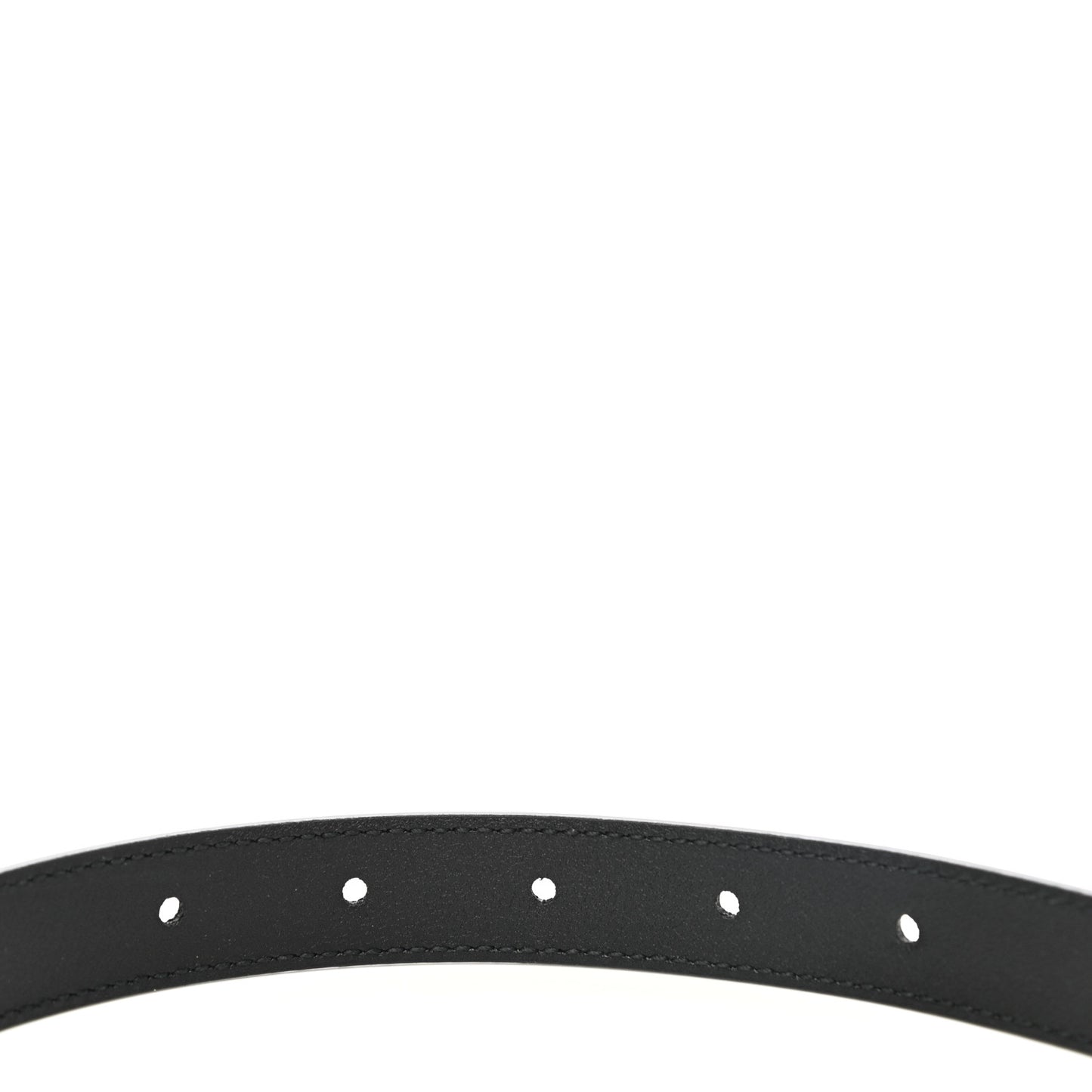 Calfskin Pearl Double G 20mm Belt 95 38 Black Cream