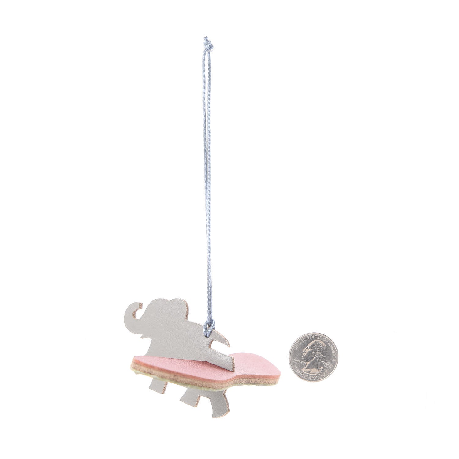 Hermes Crocodile Epsom Tadelakt Petit H Flying Elephant Ornament Charm 4 of 12