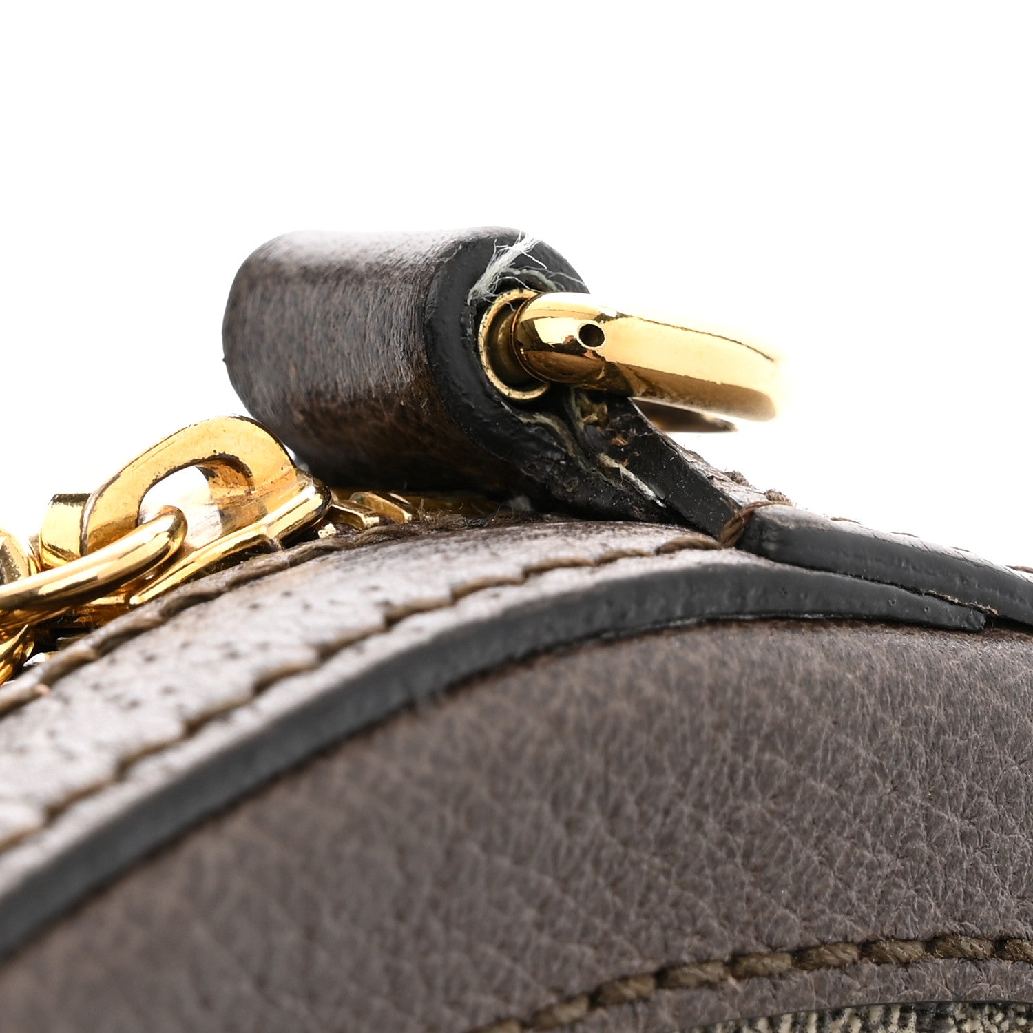 Gucci GG Supreme Monogram Web Mini Ophidia Round Shoulder Bag Brown 12 of 13