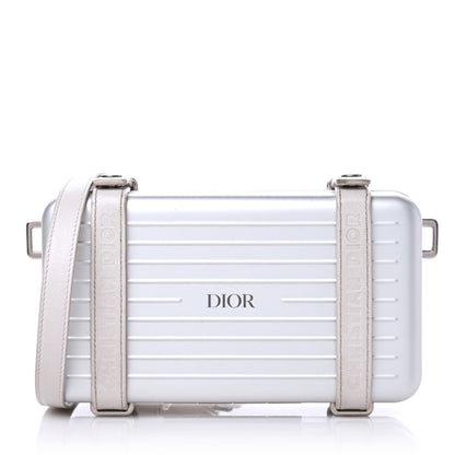 Christian Dior X RIMOWA Aluminum Personal Clutch On Strap Silver 1 of 10