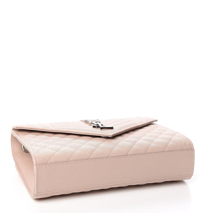 Saint Laurent Grain De Poudre Textured Mixed Matelasse Medium Triquilt Monogram Satchel Marble Pink 4 of 10