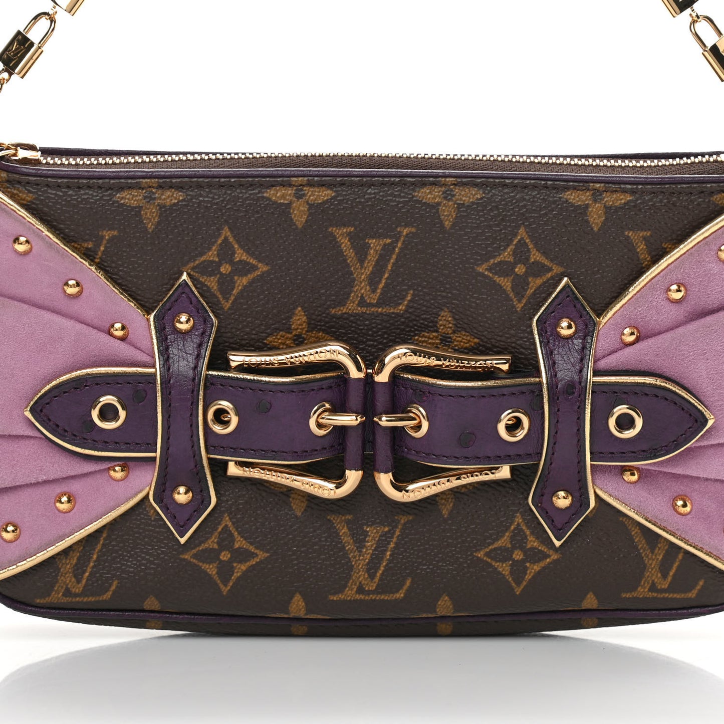 Monogram Suede Ostrich Les Extraordinaires Pochette