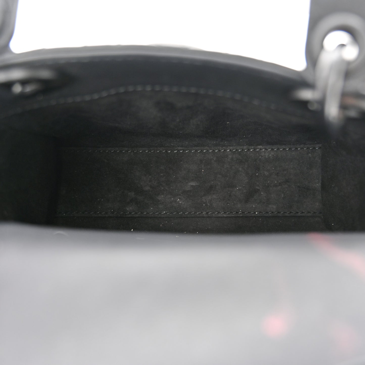 Ultra Matte Calfskin Cannage Mini Lady Dior Black