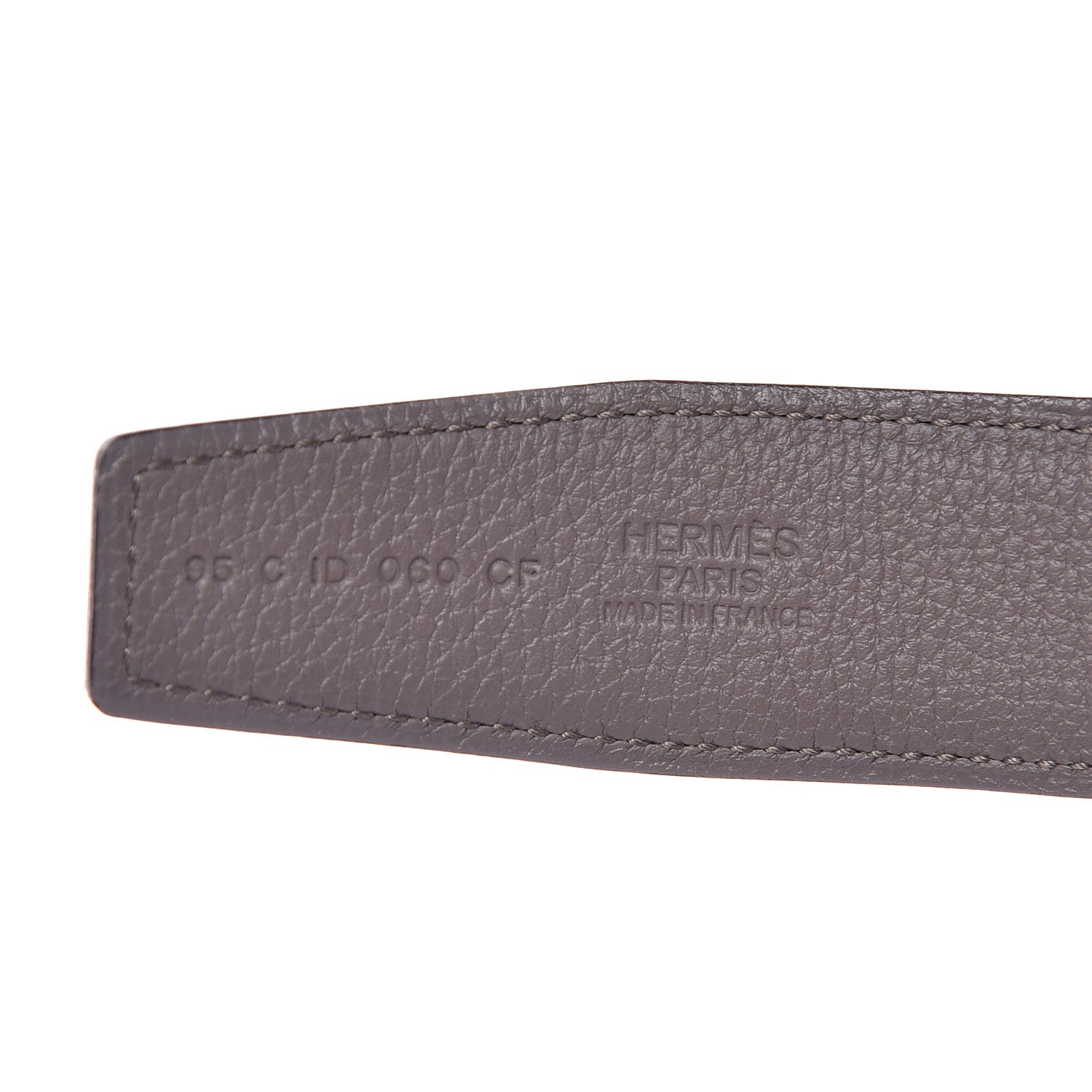 Hermes Box Togo Strie 32mm H Belt 95 Black Etain 6 of 7