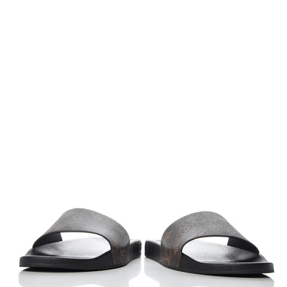 Louis Vuitton Rubber Monogram Mens Waterfront Mules 6 Macassar 6 of 9