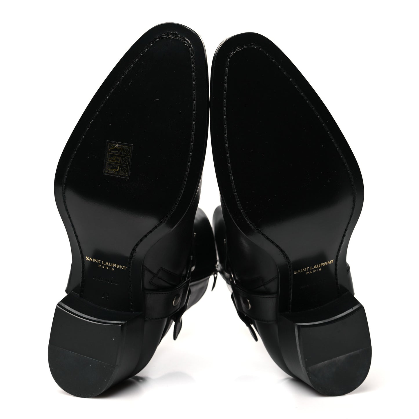 Calfskin Mens Wyatt Marrakesh Harness Ankle Boots 43 Black