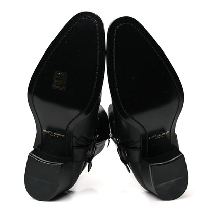 Saint Laurent Calfskin Mens Wyatt Marrakesh Harness Ankle Boots 43 Black 6 of 10
