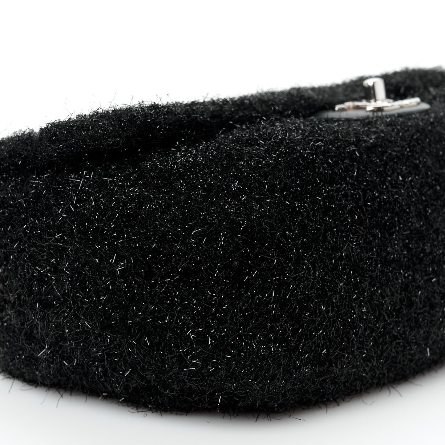 Lurex Knit Medium Pluto Glitter Flap Black