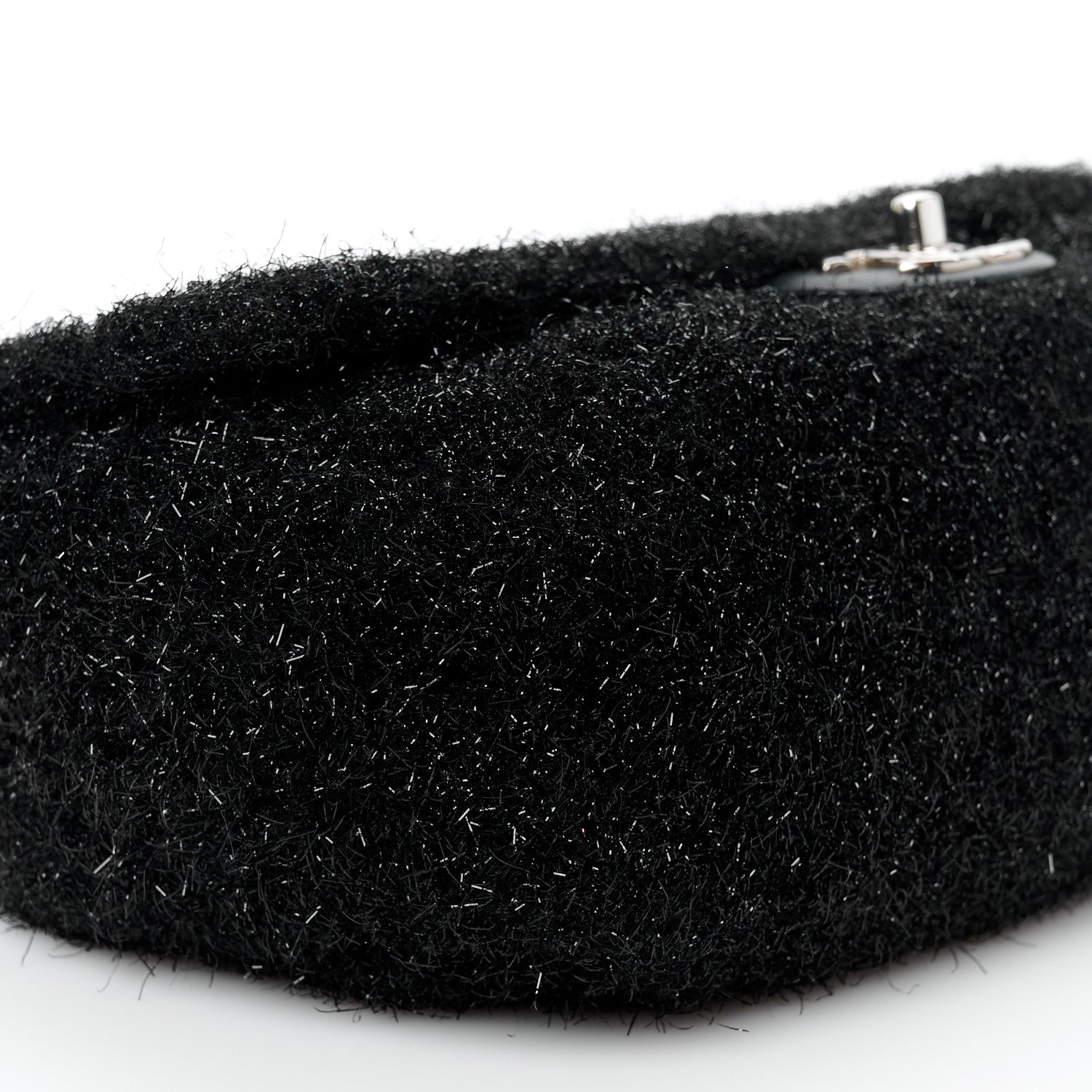Chanel Lurex Knit Medium Pluto Glitter Flap Black 10 of 11