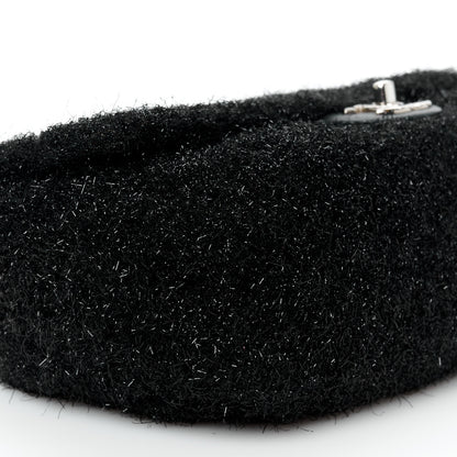Chanel Lurex Knit Medium Pluto Glitter Flap Black 10 of 11