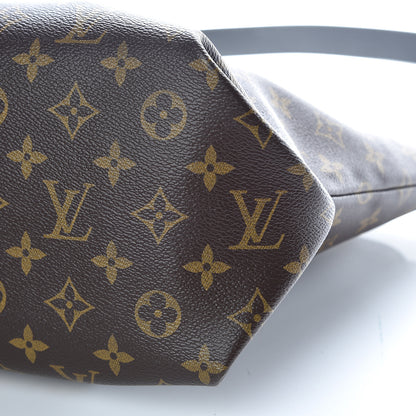 Louis Vuitton Monogram Flower Zipped Tote MM Black 6 of 10