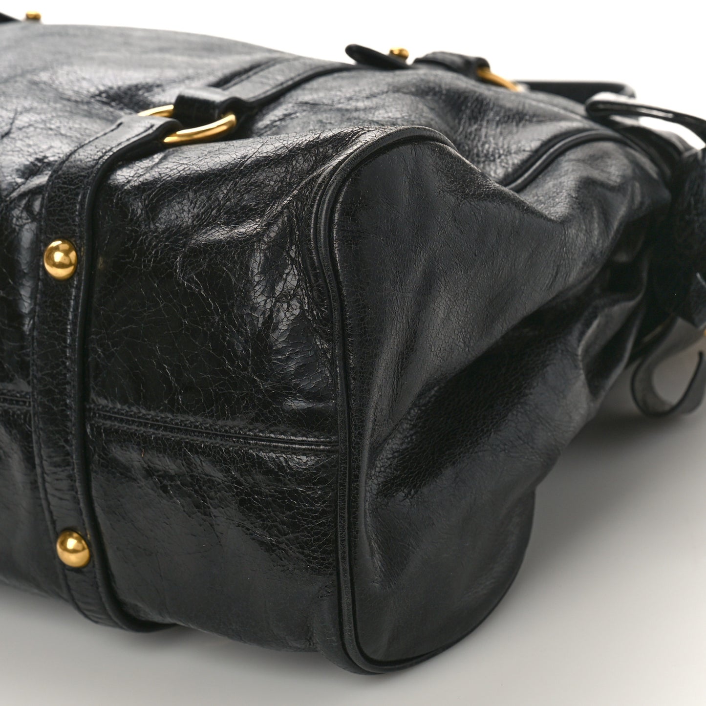 Vitello Lux Bow Tote Black
