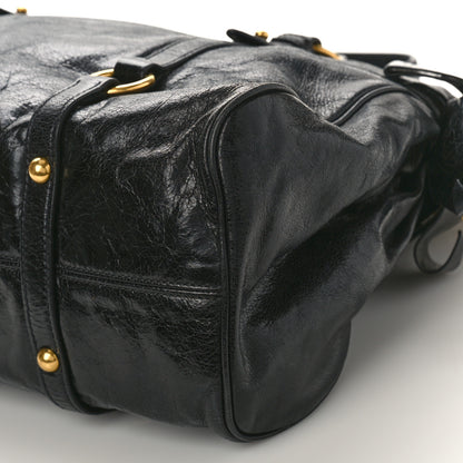 Miu Miu Vitello Lux Bow Tote Black 8 of 8