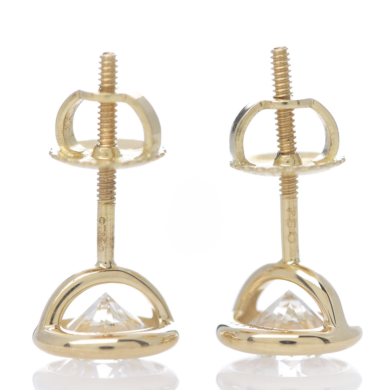 Tiffany 18K Yellow Gold Diamond 1.22ctw Elsa Peretti Diamonds By The Yard Earrings 3 of 3