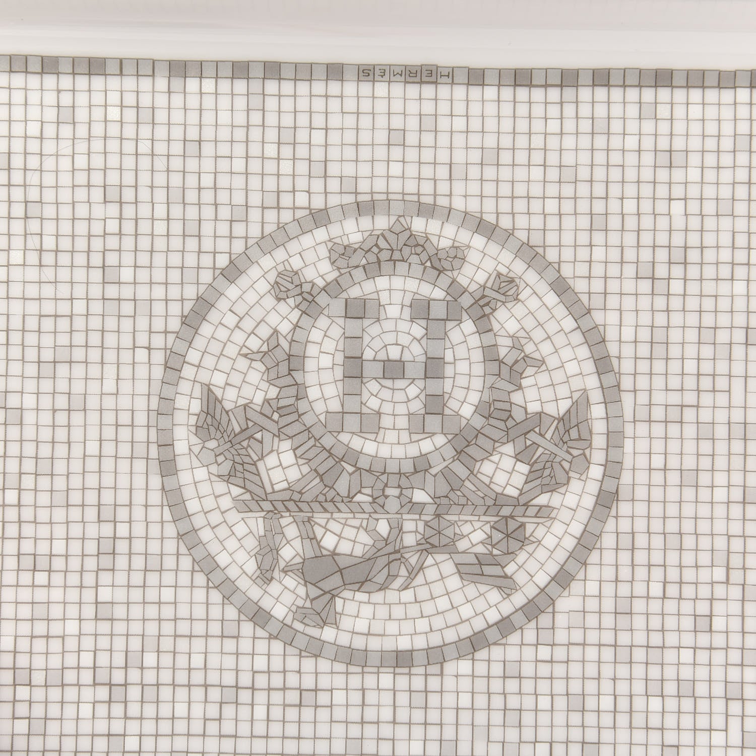 Hermes Porcelain Mosaique Au 24 Sushi Plate Platine 4 of 7